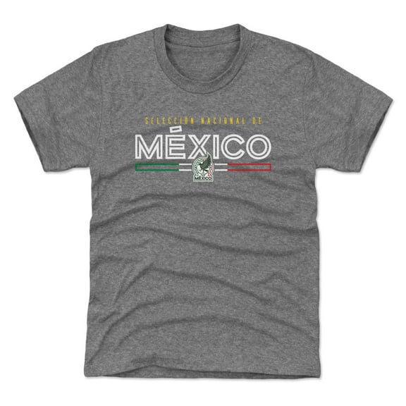 Youth 500 Level Gray Mexico National Team Inline Tri-Blend T-Shirt