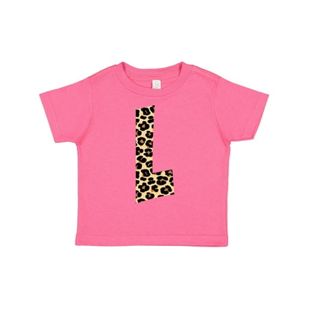 

Inktastic Leopard Print Letter L Gift Toddler Boy or Toddler Girl T-Shirt
