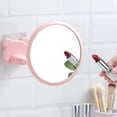 thumbnail image 2 of Espejo de maquillaje HUOGUO Espejos faciales sin taladros, rosa, 14,5 cm, 2 of 5