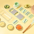 thumbnail image 4 of Wioihee Under $2.00 Multifunctional Grater Six Cutting Tools Round Vegetable Chopper Vegetable Chopper Food Chopper with Container Vegetable Chopper with Container, 4 of 8