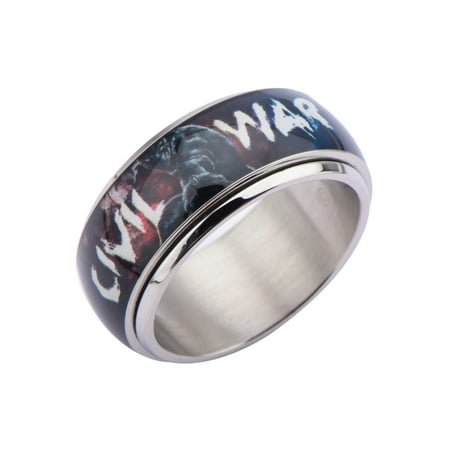 Marvel Captain America Civil War Comic Stainless Steel Spinner Ring | 11