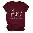 thumbnail image 1 of LUOGENLI T-shirts pour Femme pour Femmes Mode Féminine Décontractée Lettre Manches Courtes Col Rond T-Shirt Haut T-shirts pour Femmes T-Shirt Graphique Drôle Fête de la Saint-Patrick T-shirts pour Femmes T-shirts Graphiques Pâques Vin G, 1 of 2
