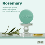 SAISZE Rosemary & Biotin Shampoo and Conditioner Bar Set, 2 Pcs Handmade Natural Shampoo Bars for Hair, Bar Shampoo and Conditioner for Thickening, Conditioning & Clarifying, Travel-Friendly
