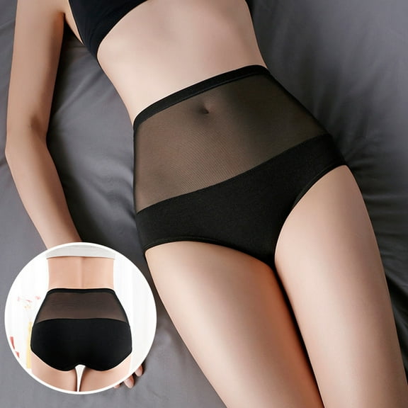 YWDJ Shaping Panties Underwear for Women Lace Lightweight High Waist No Show Solid High Waist Tummy Controlling Warm Underwear Sexy Underwear Briefs Black XL