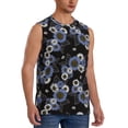 thumbnail image 2 of Kdxio Sunflowers for Men's Muscle T-shirt,Sleeveless for Workout Running Athletic Gym Lounge Casual, 2 of 7