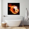 thumbnail image 4 of Flame Billiards Canvas Wall Art, Sports Black Background Abstract Art Framed Wall Decor Modern Artwork Prints Painting for Living Room, Bedroom, Kitchen & Cafe Decor 24x24 Inch, 4 of 9