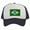 White/Navy, variant on Top Headwear Country Brazil Flag Hat - Brazilian Patriotic Trucker Cap Dark Grey/Black