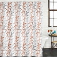 thumbnail image 4 of 66x72 Inch Shower Curtains for Bathroom, Orange Grey Botanical Fabric Bath Curtain Decor, Spring Floral Summer Farmhouse Waterproof Restroom Curtains Shower Set Accessories with 12 Hooks 66 Inch, 4 of 7