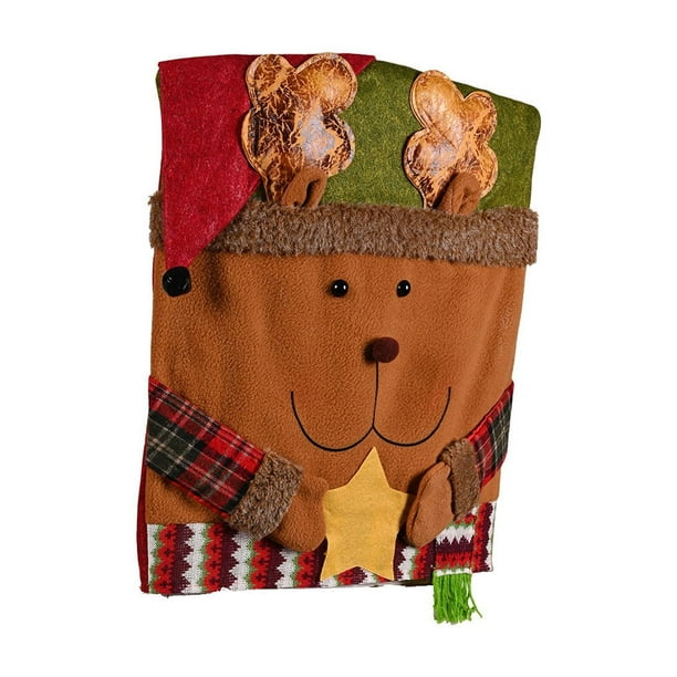 Sofa Vama Ropa de Cama Funda para silla con decoración navideña, funda bordada para mesa de cocina, decoración navideña for Navideño