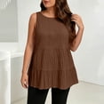 thumbnail image 4 of Ixbnca Débardeurs pour Femmes Grande Taille Sans Manches à Col Rond Blouses Décontractées Légères Tuniques Amples, 4 of 7