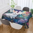 thumbnail image 5 of BZSMCE Square Tablecloth Enchanted Garden Rabbit Pattern Tableclothes, 5 of 9