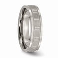 thumbnail image 4 of Titanium Roman Numerals 6mm Satin & Polished Flat Band Size: 11; for Adults and Teens; for Women and Men, 4 of 6