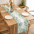 thumbnail image 3 of Table Runner 36 Inches Long for Kitchen Dining, Sage Green Eucalyptus Leaves Dresser Scarf Farmhouse, Dining Table Decorations for Wedding/Parties, Spring Summer Botanical 13 x 36 In, 3 of 8