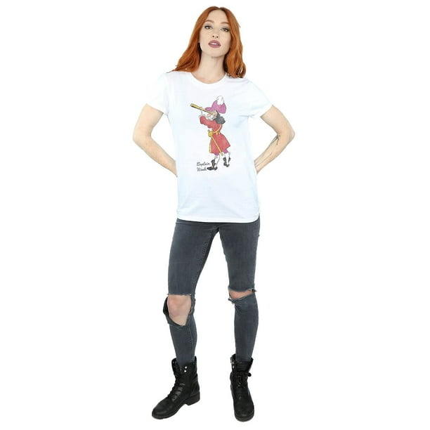 Disney Women's Peter Pan Classic Captain Hook Boyfriend Fit T-Shirt