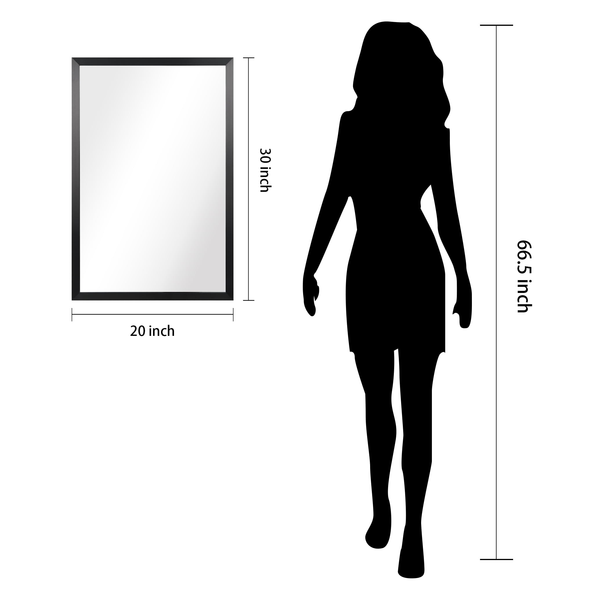 Empire Art Direct Contempo Stainless Steel Gold Wall Mirror Brushed Black 20" x 30" Black