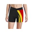 thumbnail image 3 of Hansber Gymnastics Shorts for Boys Girls Cheer Dance Bottoms Tumbling Athletic Sports Yoga Running Activewear Red Yellow 12, 3 of 5
