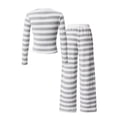 thumbnail image 4 of Xdegoge Girls 2 Piece Outfits Striped Ribbed Knit Long Sleeve Crop Top and Wide Leg Pants Set Casual Lounge Sweatsuits for Kids Fall Wear, 4 of 9