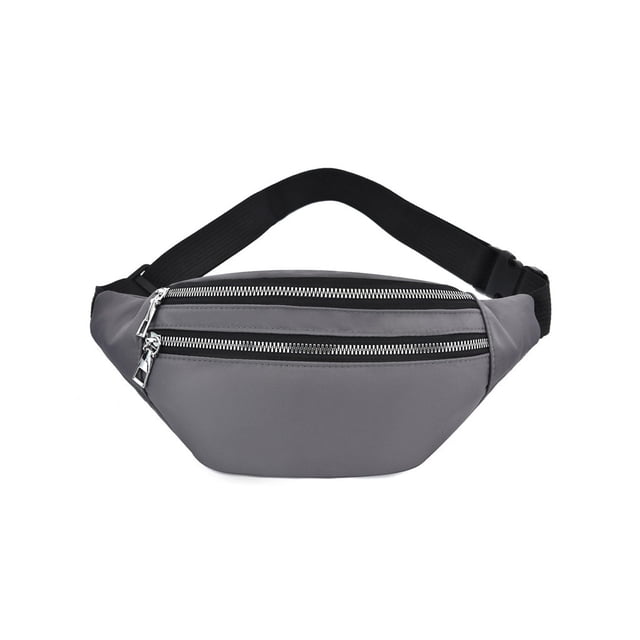 sweethay Riñonera para exteriores, bolsas de transporte multiusos con estilo, soportes de bolsillo para mujeres y hombres, bolsa de pecho con Bolsas de mensajero y de hombro Gris