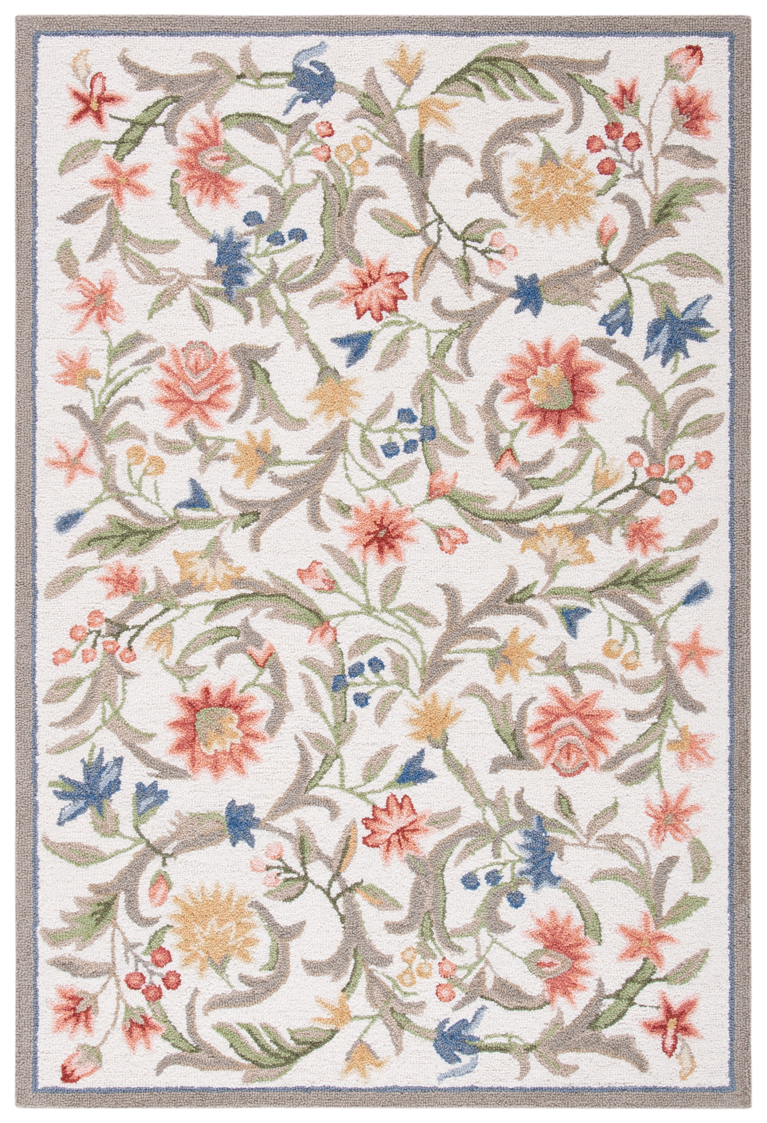 Safavieh Chelsea Baxter Bordered Wool Area Rug, Ivory, 3'9" x 5'9"