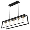 thumbnail image 4 of 5 Light Linear Chandelier In Transitional Style-11.5 Inches Tall And 38 Inches Wide Quoizel Lighting Til538mbk, 4 of 5