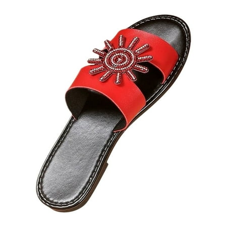 

Women s Sandals & Slides Bohemian Floral Flatform Sandals Open Toe Slippers Flip Flops Holiday Beach Sandals Fashion Ladies Summer Shoes Loop Toe Footwear