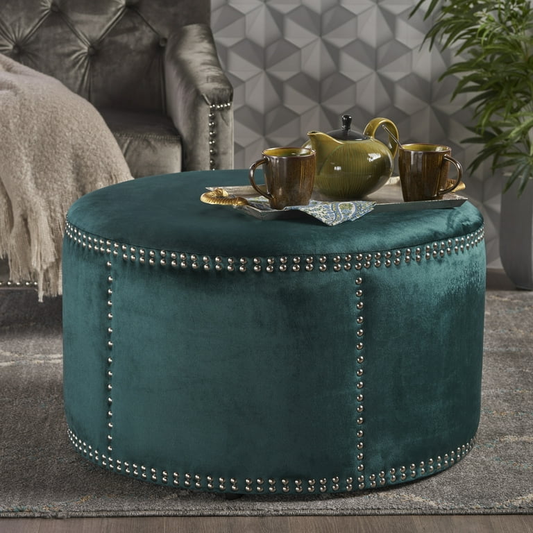 Round studded ottoman discount