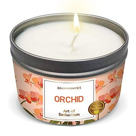 Magnificent 101 Orchid 6oz Natural Soy Aromatherapy Intention Candle