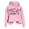 thumbnail image 3 of Women's Letter Printed Loose Casual Hooded Crew Neck Long Sleeved Hoodie Oversized Womens Sweatshirt Plain Rayon Sweatshirt Zip up Sweatshirt Hooded Sweatshirt Women Pullover Womens Casual Pullover, 3 of 3