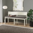 thumbnail image 3 of Boraam Capella Modern Dining Bench with Cushioned Seat and High-Density Foam, Beige/Buttermilk, 3 of 5