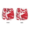 thumbnail image 3 of Picia Abstract meat Pattern Women's 2 in 1 Athletic Running Shorts High Waisted Workout Casual Gym Sweat Shorts with Comfy Liner Zipper Pockets-XX-Large, 3 of 7