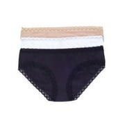 Natori Womens Bliss Cotton Girl Brief 3-Pack Style-156058MP