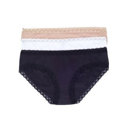 Natori Womens Bliss Cotton Girl Brief 3-Pack Style-156058MP