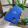 thumbnail image 2 of Compatible for iPhone 14 Plus Case Luxury Gold Heart Pattern, Side Cute Plated Heart Pattern Case for Women Girls Soft TPU Shockproof Camera Protective Back Cover Case - Blue, 2 of 10
