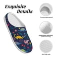 thumbnail image 5 of Zufioo Dinosaur Flowers Print Adult TPR Cotton Slippers,Winter Home Cotton Slippers Suitable for Adults, Men and Women, Indoor and Outdoor-11, 5 of 7