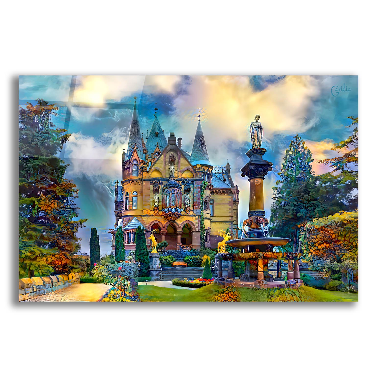 Epic Art Germany Konigswinter Schloss Drachenburg Castle by Pedro Gavidia Acrylic Glass Wall Art 16 x12