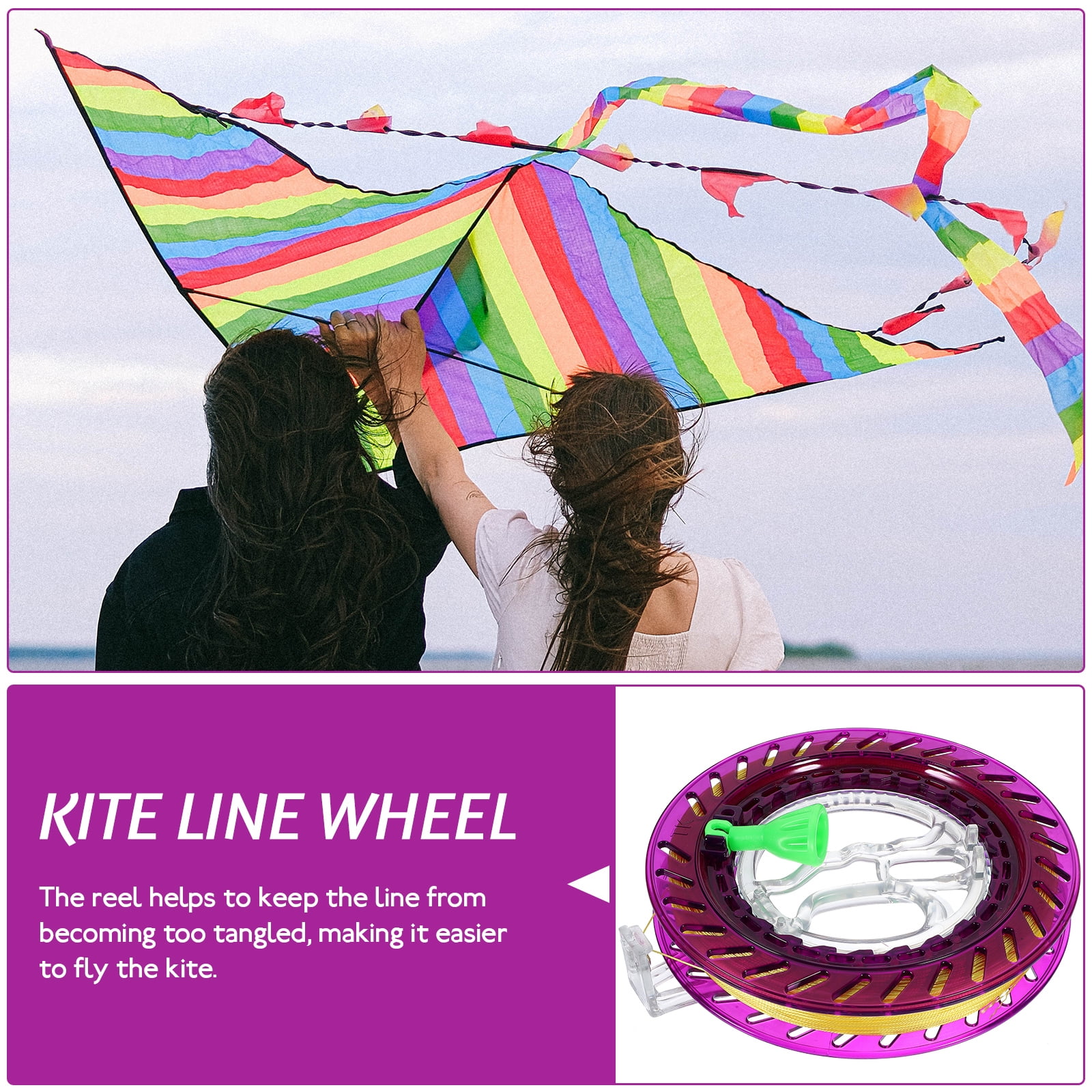 Kite String Reel Winder Stainless Steel Kite Reel Adult Large Kite Reel  Outdoor Sports Flying Tools Suitable for 500-1000 Meters