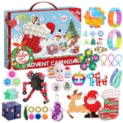 Angle View: Shuttle tree Advent Calendars 2021 Fidget Toys Pack 37 PCS Christmas Countdown Gift Bubble Toys