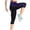Purple, variant on Capris for Women Plus Size New Women's High Waist Yoga Workout Capris Leggings Side Pockets Pants Cropped Trousers Blue 3XL