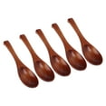 thumbnail image 5 of Cucharas de madera naturales, seguras, cómodas, ligeras, delicadas y resistentes, para mezclar, 5 uds., 5 of 5