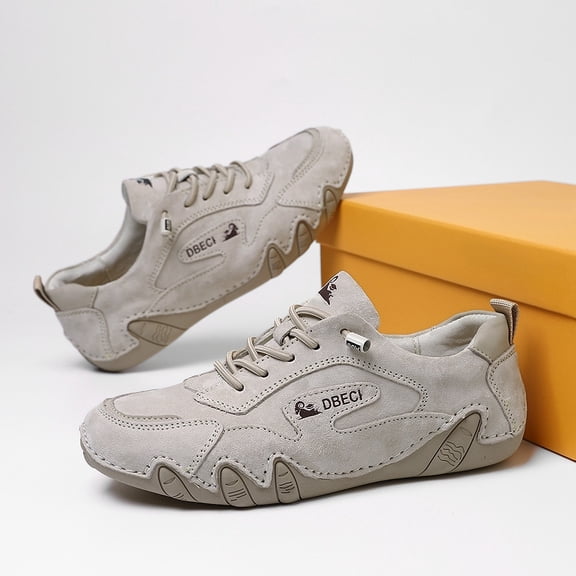 ZELAND Unisex Genuine Leather Outdoor Casual Sport Shoes - Breathable Summer Hiking & Walking Sneakers for Men and Women, Big Size Available