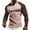Khaki, variant on Mens Tee Shirts Raglan Sleeve Waffle Knit Short Sleeve Pullover Tops Lightweight Soft Athletic Top Grey L
