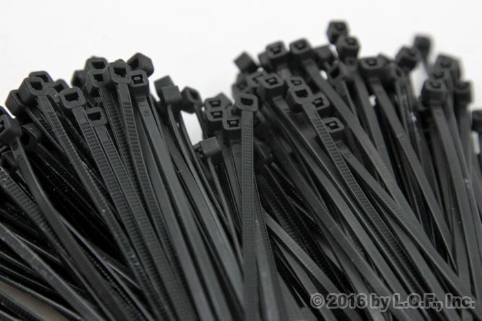 200 PCS Pack 4" inch Black Network Cable Cord Wire Tie Strap 18 Lbs Zip Nylon 