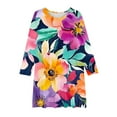 thumbnail image 4 of LOVZFMLL Robe d'Été à Manches Courtes Col Rond Couleur Unie, 4 of 4