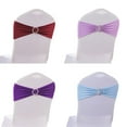 thumbnail image 4 of NIBOLOG 25Pcs Solid Color Soft Chair Bands Stretch Sash with Buckle Wedding Party Decor, 4 of 8
