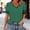 Green women's polka dot t-shirt a1, variant on Women's Polka Dot Button Down T-Shirt V Neck Short Sleeve Casual Blouse Vacation Travel Fashion Top, Red M