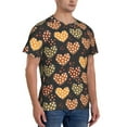thumbnail image 4 of Yiaed Heart Print Mens Short Sleeve Tight Fit T-Shirt, Crewneck Casual Tee-3X-Large, 4 of 5