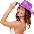 thumbnail image 2 of Txlixc Sombrero de vaquero femenino con decoración brillante Txlixc  moda, 2 of 4