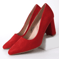 thumbnail image 5 of J. Adams Jolie Heels for Women - Closed Pointed Toe Mid Block Heel Classic Pumps, 5 of 7