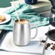 thumbnail image 3 of Taza de café de acero inoxidable con tapa, tazas de viaje con aislamiento de doble pared de 14 oz, irrompibles, resistentes a derrames, 3 of 5