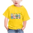 thumbnail image 2 of EGNMCR Œufs de Lapin de Pâques Imprimé Garçon Tenue de Pâques Filles T-Shirt de Pâques Tout-Petits Enfants Garçons Filles Mode Mignon Col Rond Imprimé Manches Courtes Haut Cadeaux de Pâques pour Enfants, 2 of 3